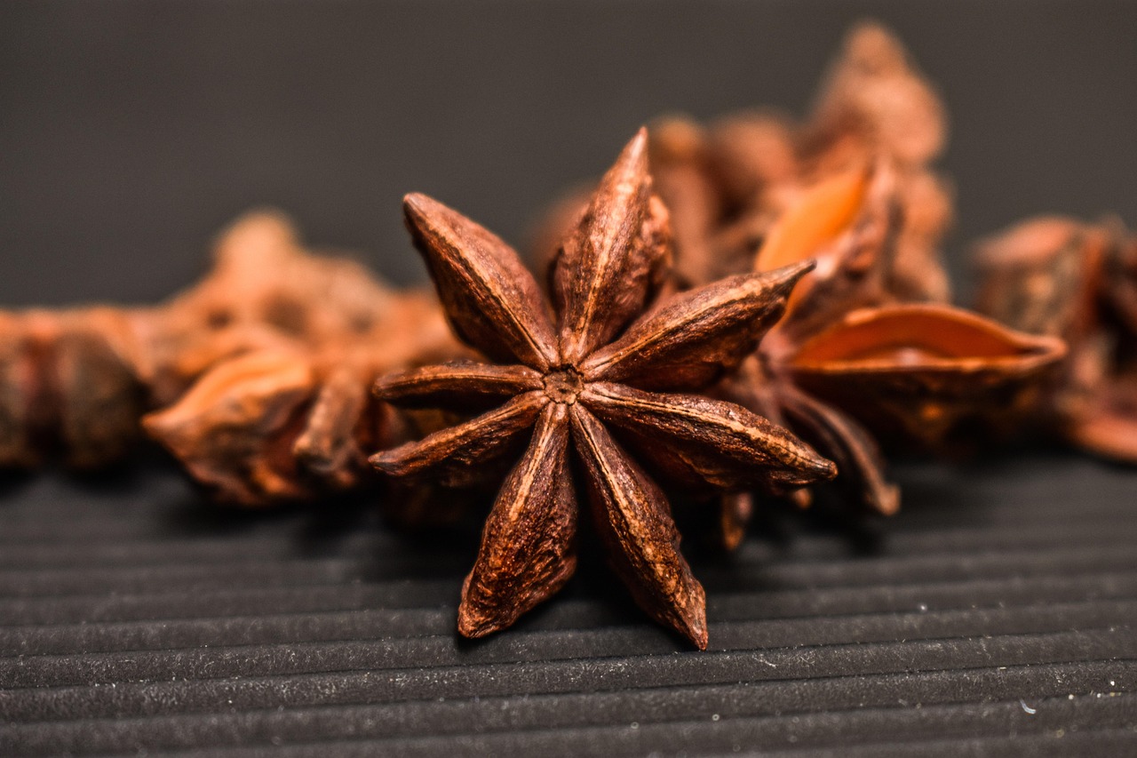 star anise, condiments, star, aromatic, spices, star anise, star anise, star anise, star anise, star anise